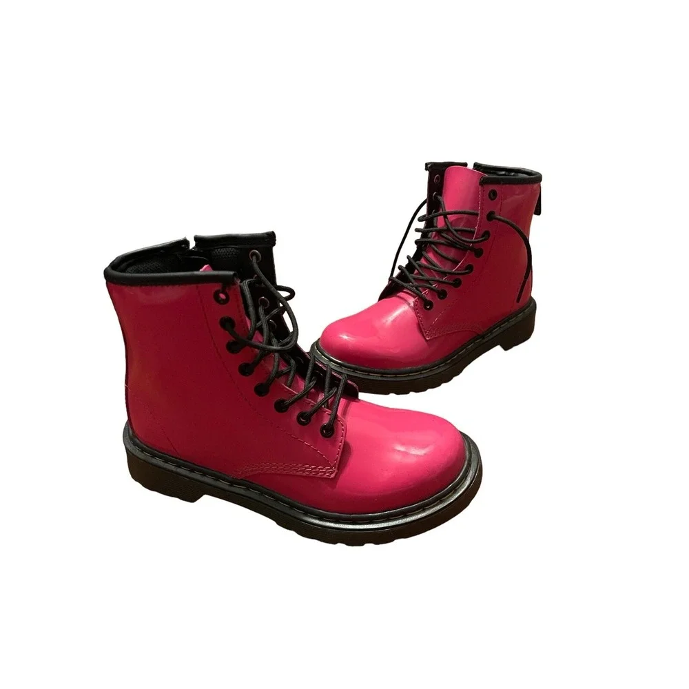 Doc Martens 1460 Toddler's Hot Pink Patent Leather Boots Size US‎ 1